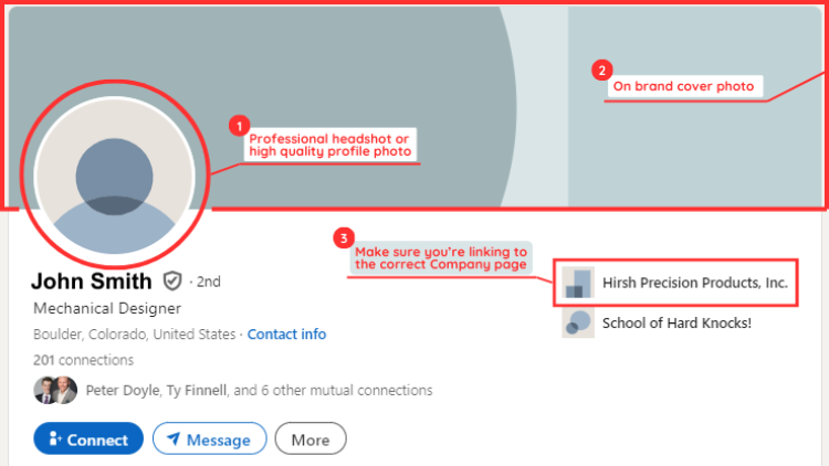 LinkedIn profile header graphic